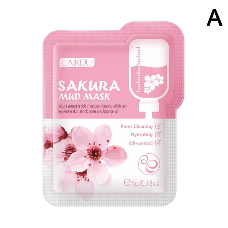 Laikou Cherry Blossom Mud Mask 5g Single Pack - New Cross-Border Product - Factory Direct Supply - Refreshing Facial Skincare